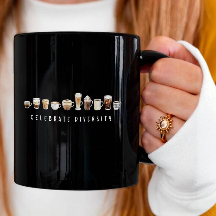 Coffee Lover Diversity Coffee Mug Equality Human Rights Gift for wholesale by Vivtrek