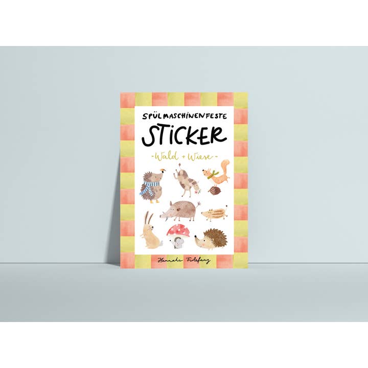 Pegatinas aptas para lavavajillas Bosque y pradera para venta al por mayor de Hannahs Firlefanz