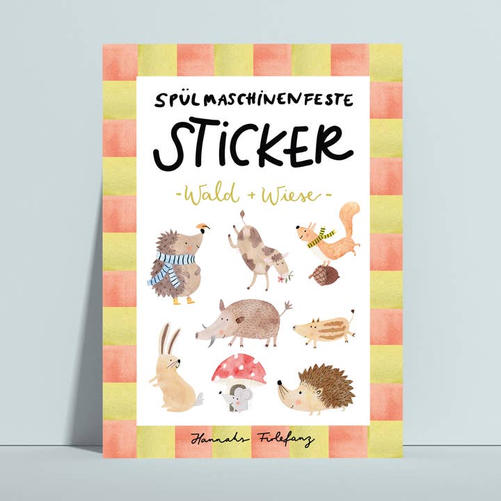 Pegatinas aptas para lavavajillas Bosque y pradera para venta al por mayor de Hannahs Firlefanz