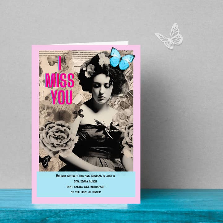 PM Mavens "I Miss You a Brunch" Greeting Card for wholesale by Periphery Mill