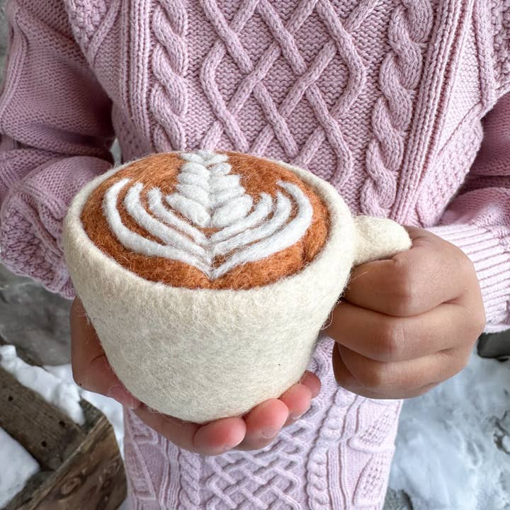 Felt Cappuccino Latte Mug for wholesale by Sewing Seeds Play
