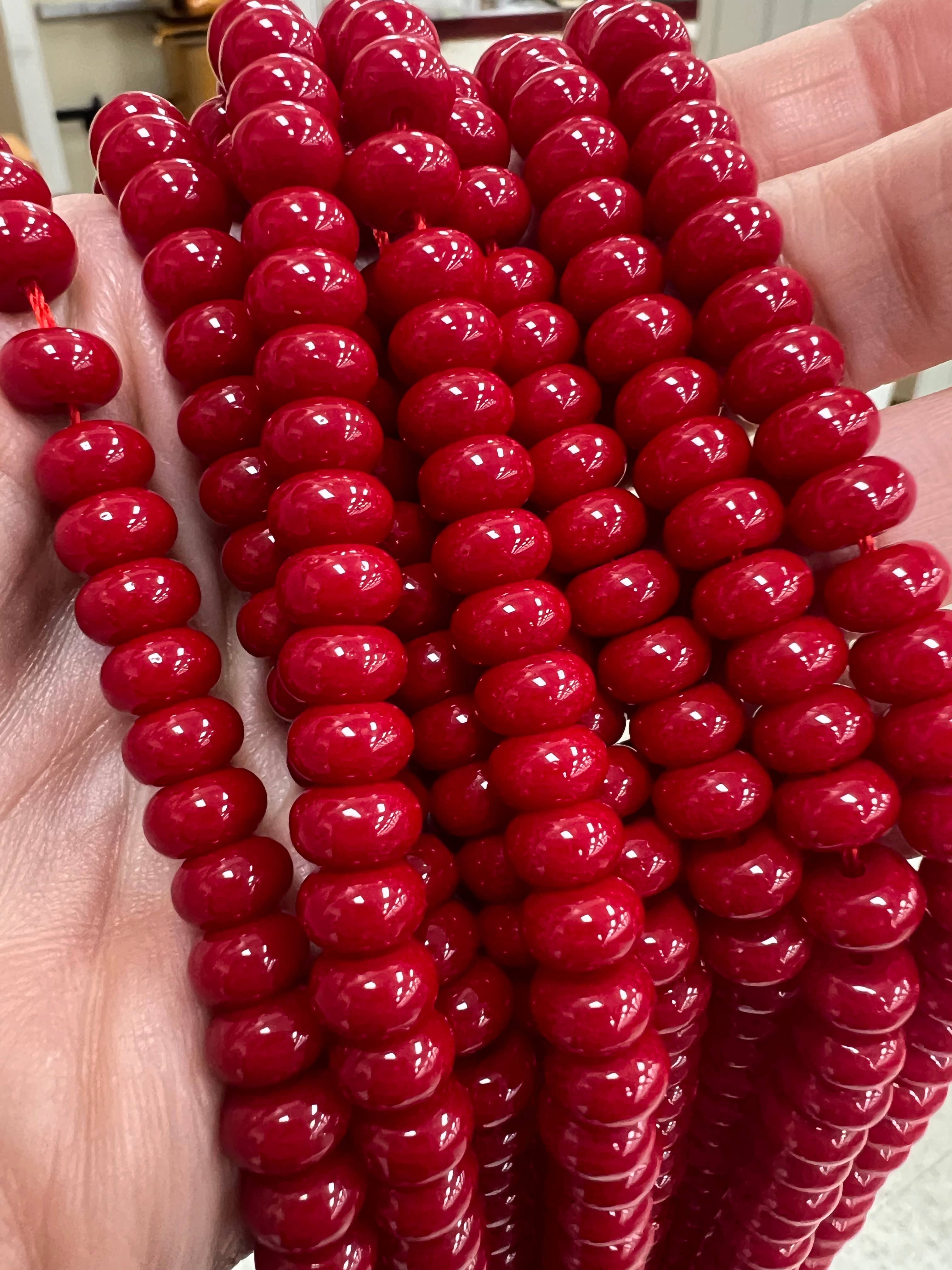 Sonya Renee Jewelry - Wholesale Beaded/Pearl Necklace - Lilly Gemstone Bead Necklace multi-color 8mm opals jade 88