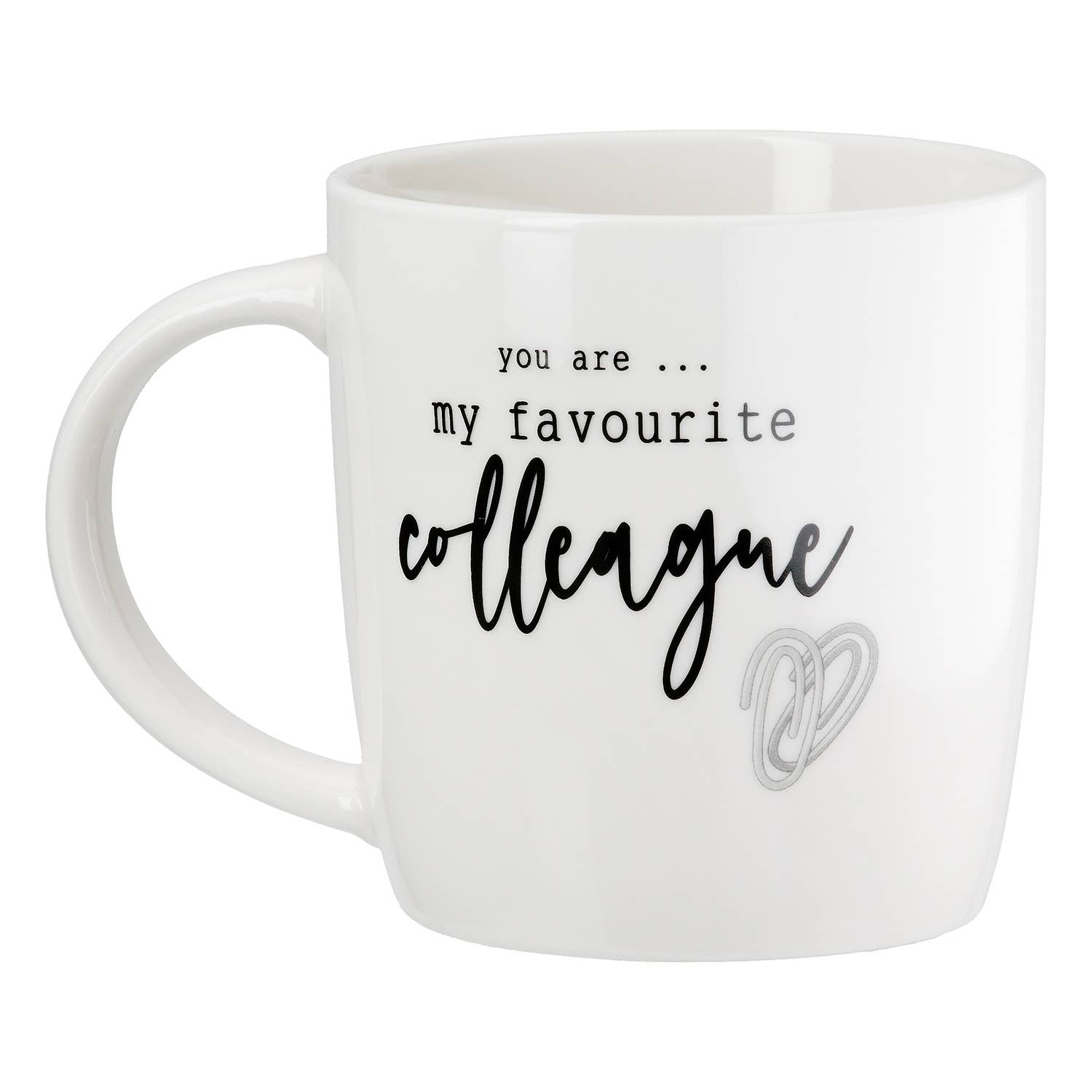 noir/blanc Tasse/mug Favourite Collegere, H.9 cm en vente sur Faire2