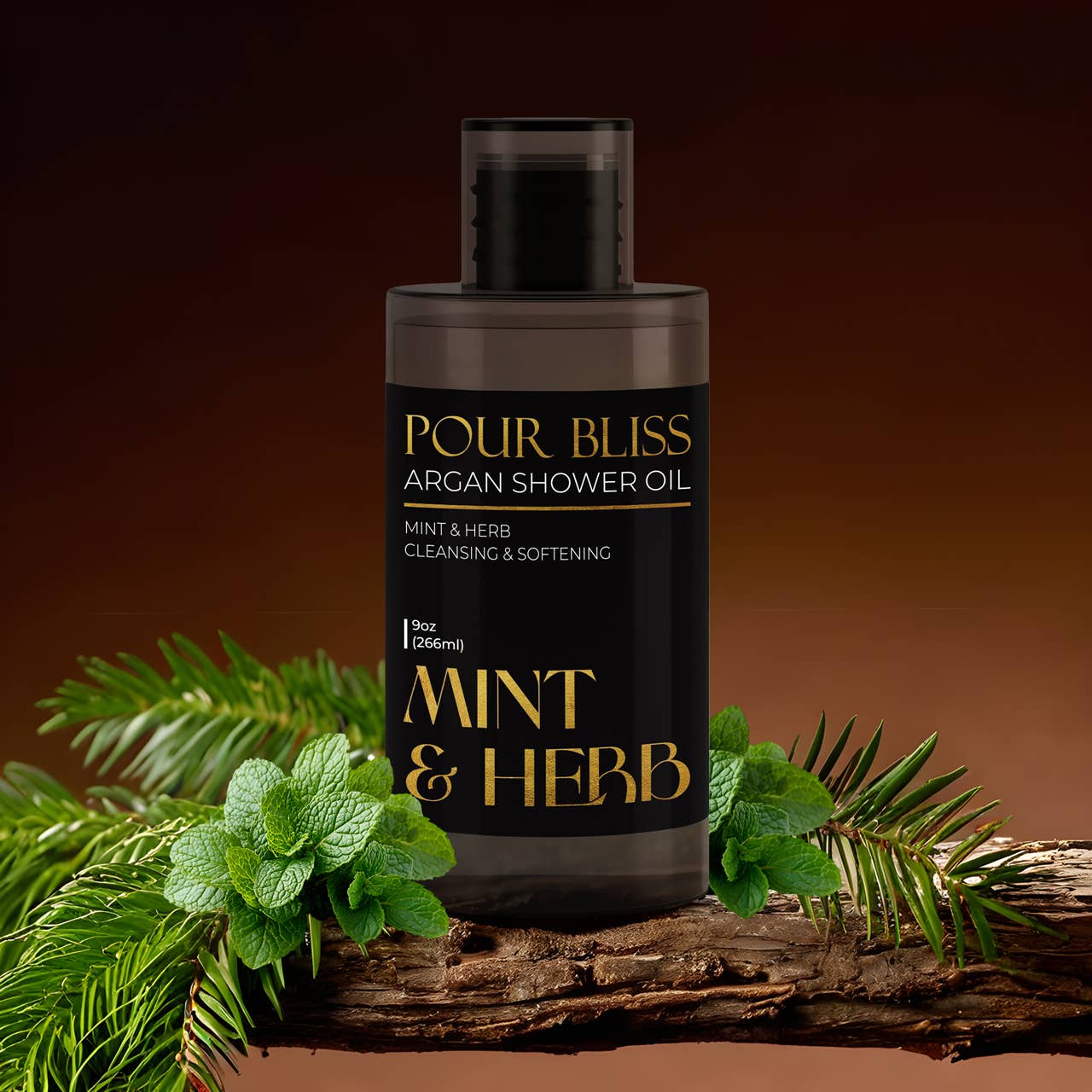 The Midwest Sea Salt Company - Wholesale Body wash/shower gel - Mint & Herb Argan Shower Oil with Premium Fragrance - 9oz0