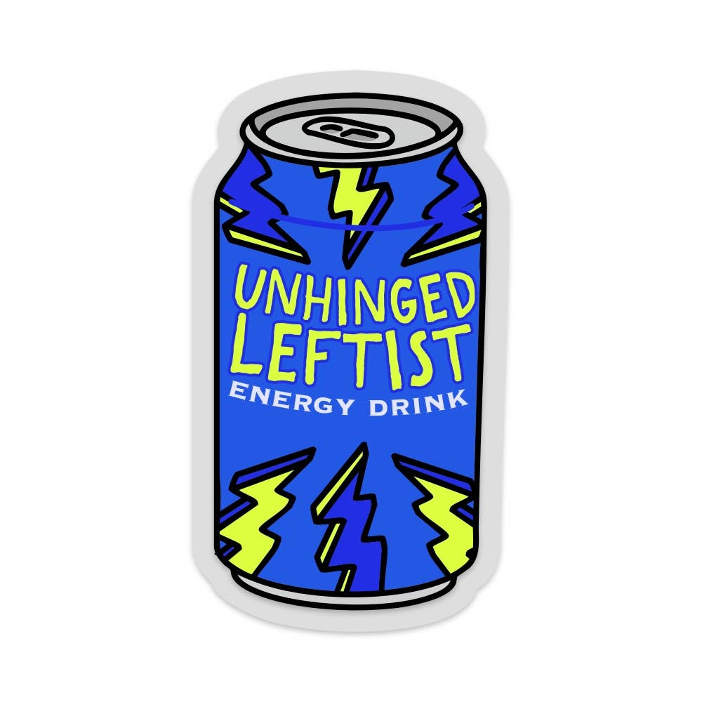 Mouthy Broad - Wholesale Sticker - Unhinged Leftist Energy Drink Vinyl Sticker0
