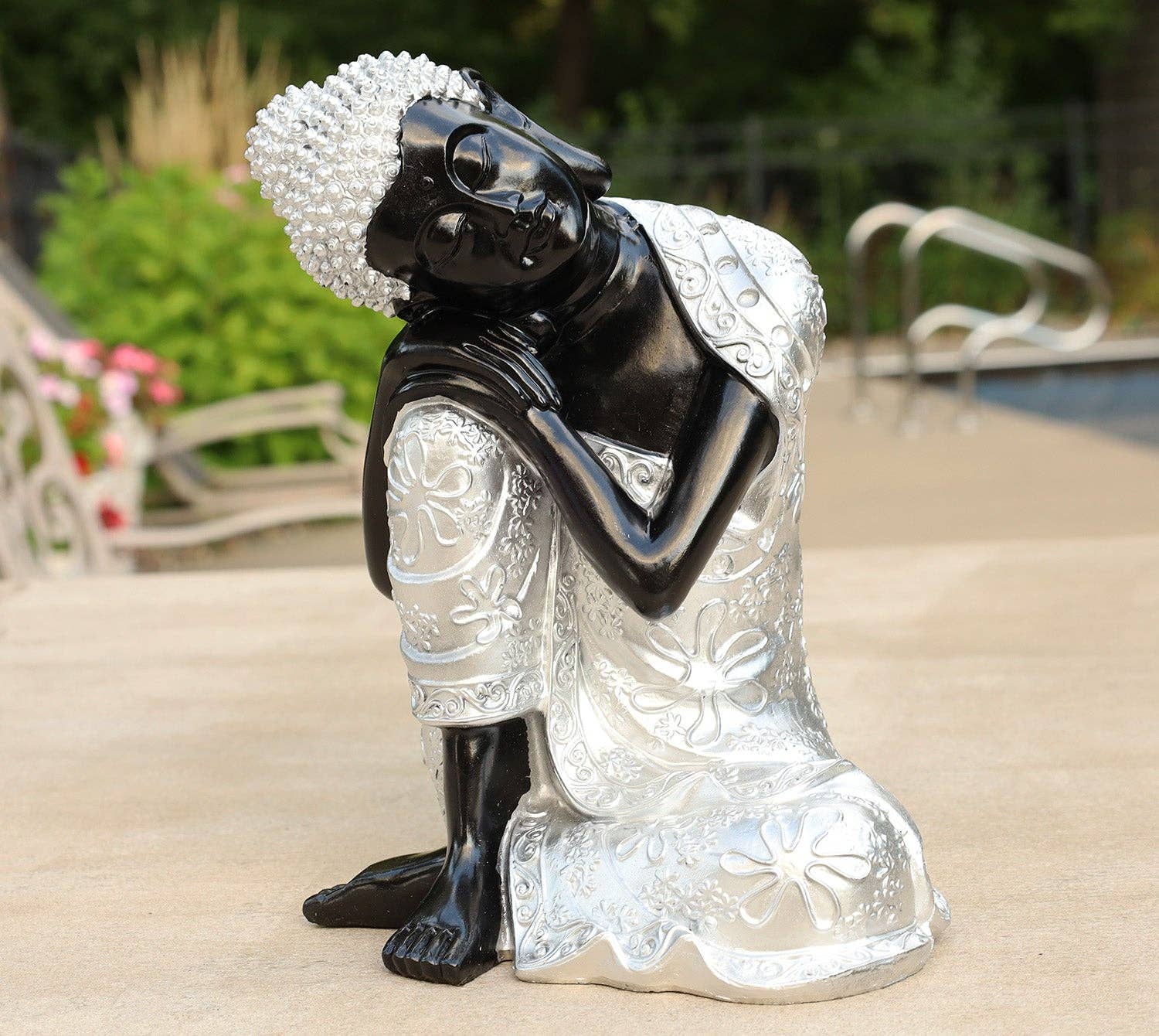 Lungta Imports - Wholesale Sculpture - Napping Buddha Statue Asian Art Decor Cold Cast8