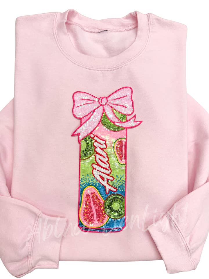 Passionfruit Kiwi Alani Energy Drink Sequin Patch Sweatshirt for wholesale by ABLNco