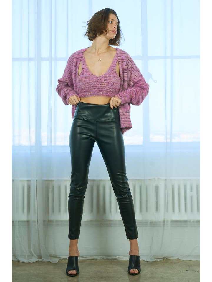 lalamia – Engroshandel Modeleggings – Kvinder – Vegan Læder Leggings - MKN15114