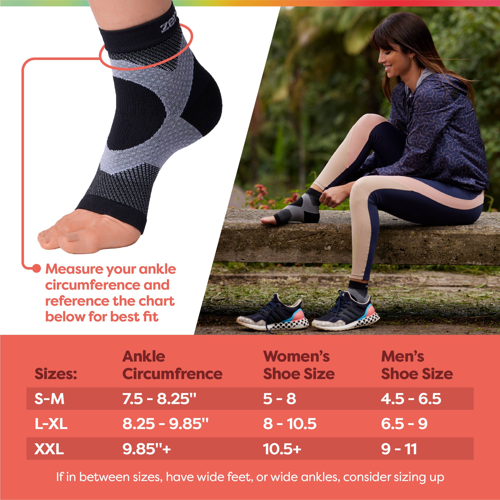 ZenToes - Wholesale Socks - Women's - Plantar Fasciitis Compression Socks - 1 Pair - Black3