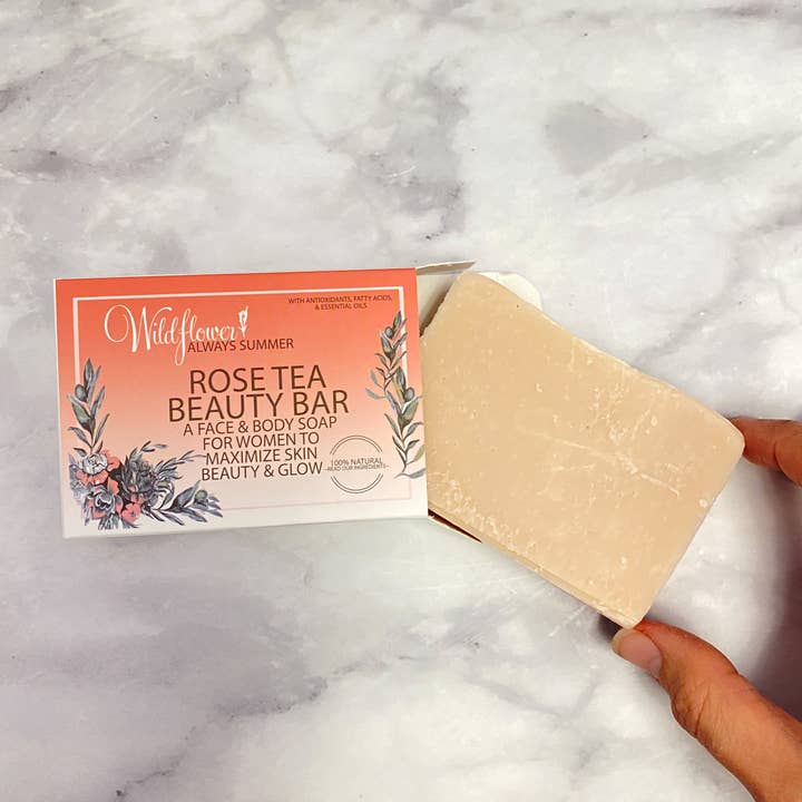 Barra de Beleza de Chá de Rosas de Marca Própria por atacado de Wildflower Beauty by Jessica LLC
