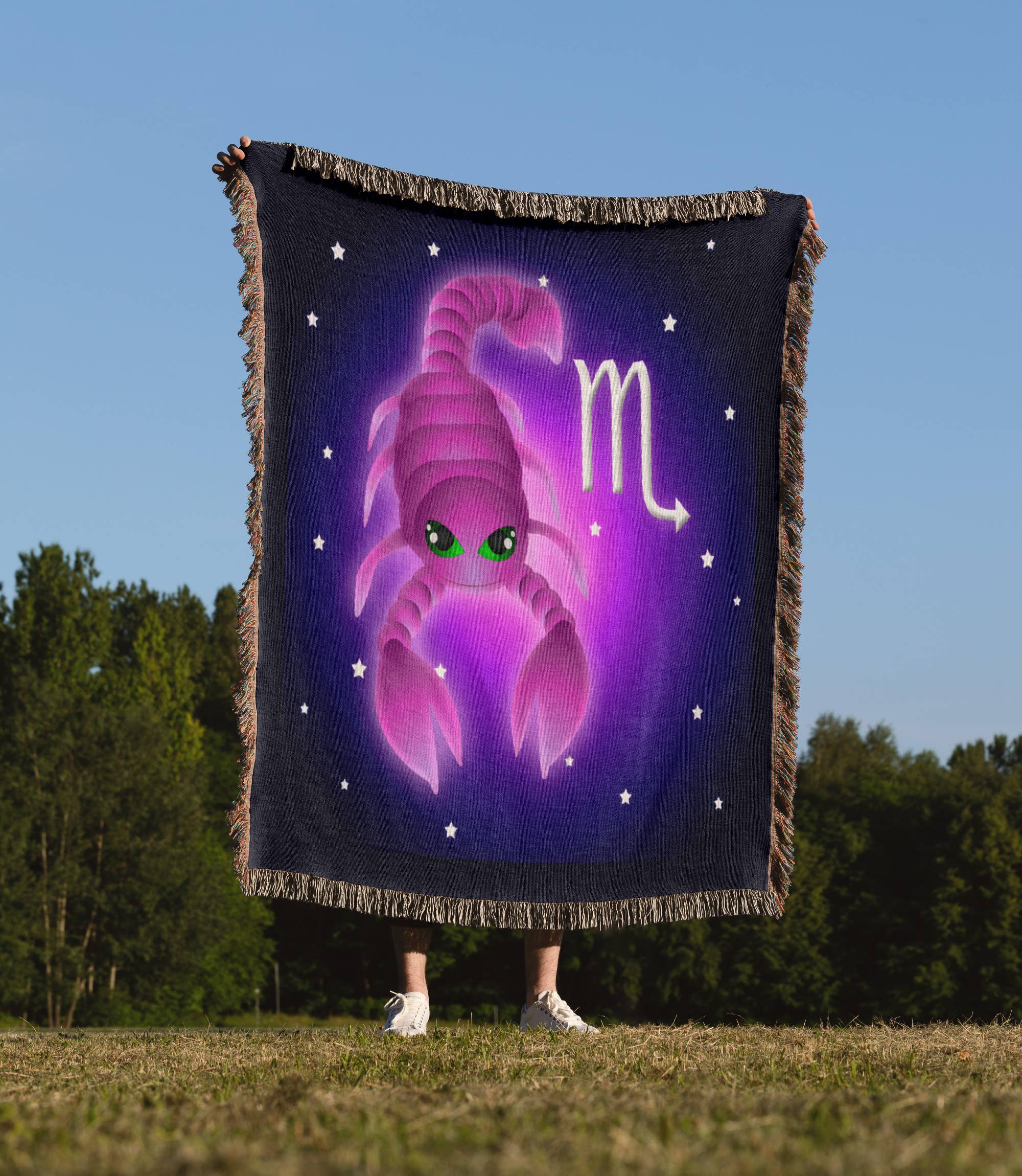3dRose - Wholesale Throw Blanket - 3dRose, Cute Astrology Scorpio Zodiac Sign Scorpion, Blanket1