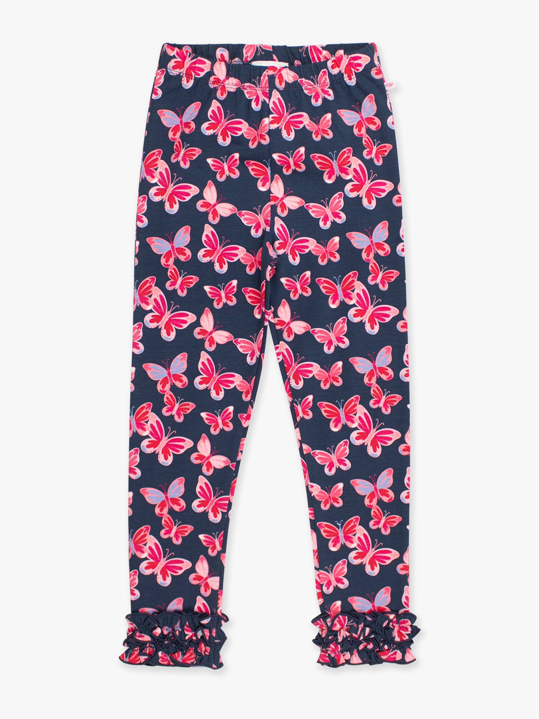 Navy Girls Butterfly Bliss Classic Ruffle Leggings for wholesale on Faire6