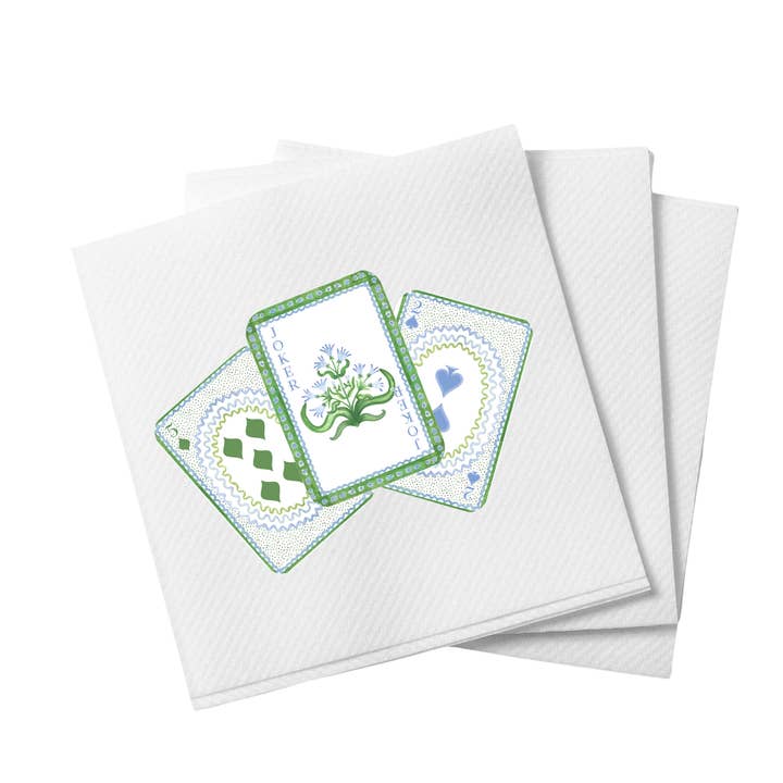 Canasta Playing Cards Cocktail Napkins | set of 20 for wholesale by Busy Bee Gift