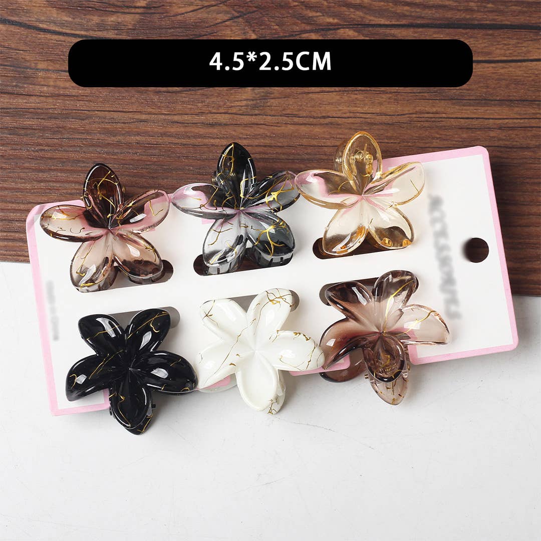 UNISHE - Wholesale Hair Clip - Women's - Bauhinia Flower Back Head Shark Hair Clip ZK32292