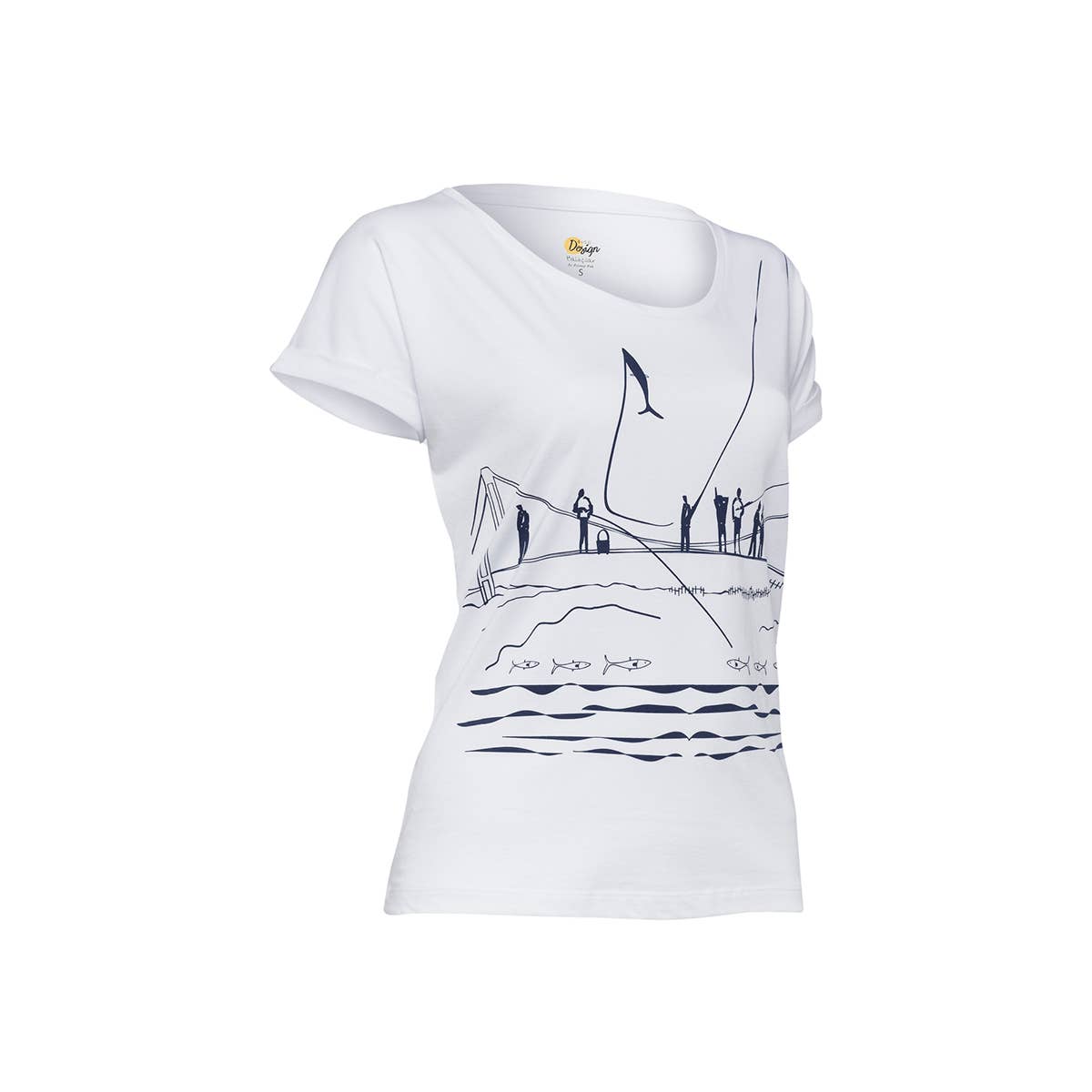 Multi Colored Biggdesign Fishers Crew Neck T-Shirt L for wholesale on Faire1