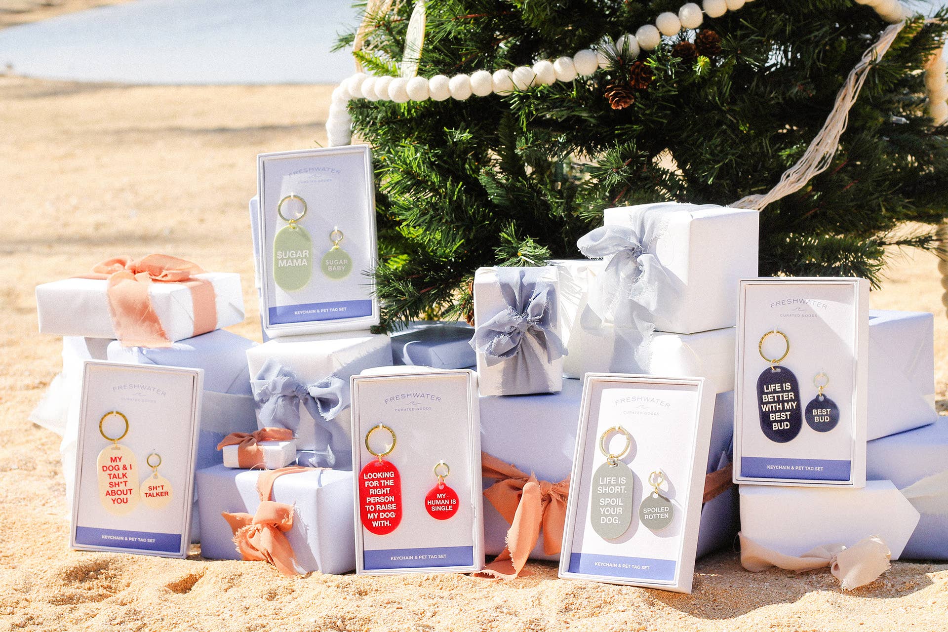 Freshwater Curated Goods - Wholesale Pet Identification Tag - Cat/Dog - Sh*t Talker Keychain & Pet Tag Gift Set4