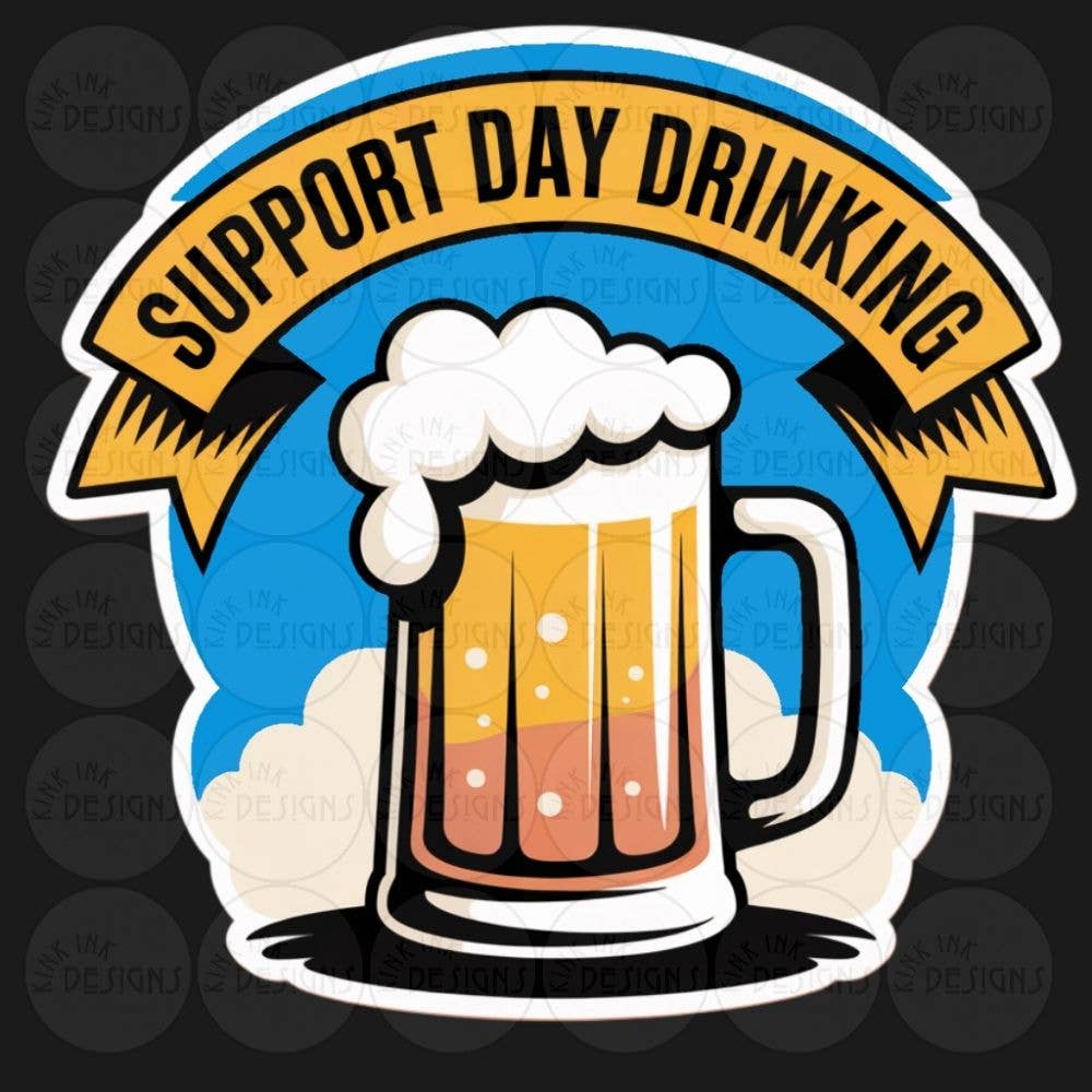 kink Ink Designs - Wholesale Sticker - Support beer drinking blue Sticker/Magnet0