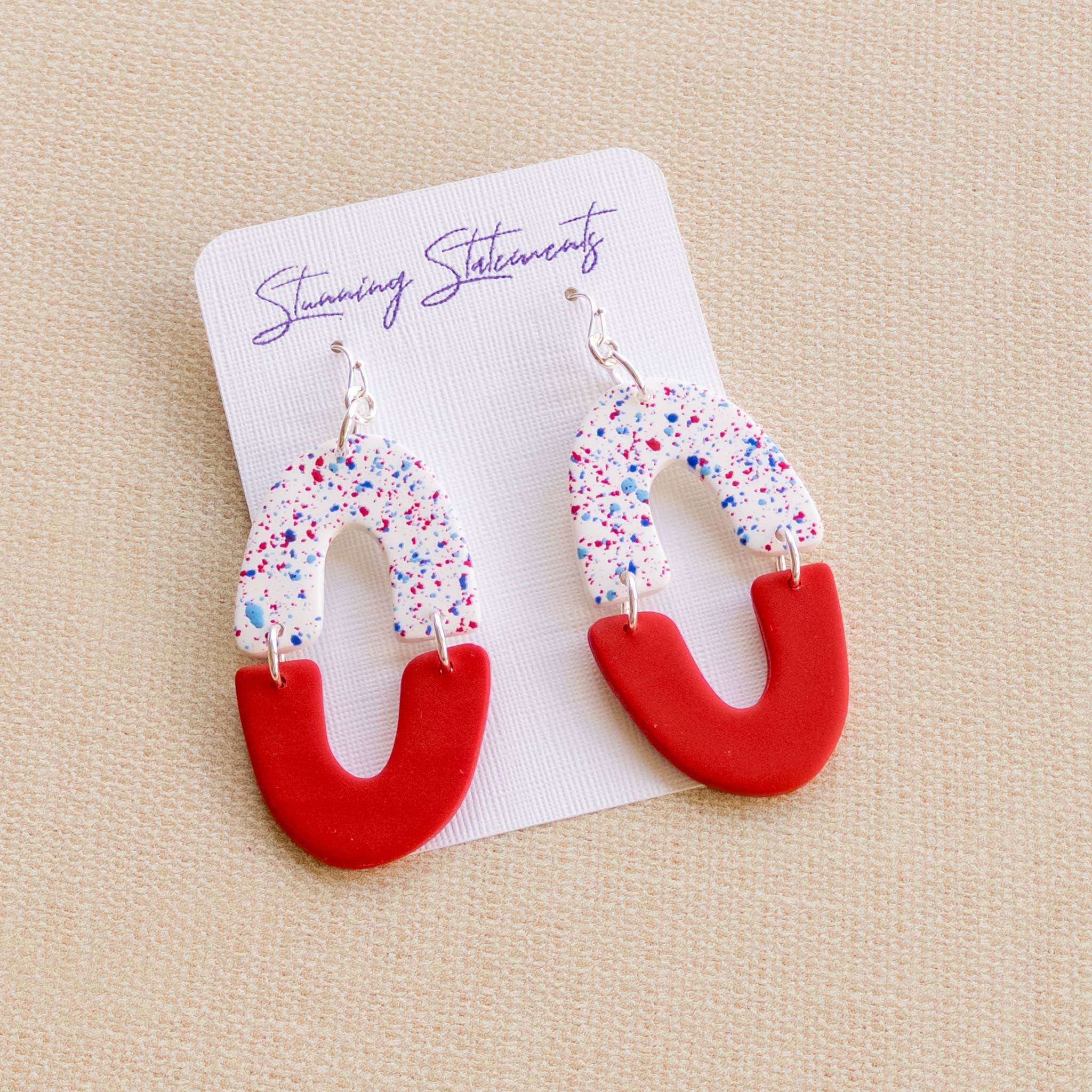 Stunning Statements - Wholesale Dangle Earrings - Giselle Gameday School Spirit Clay Earrings10