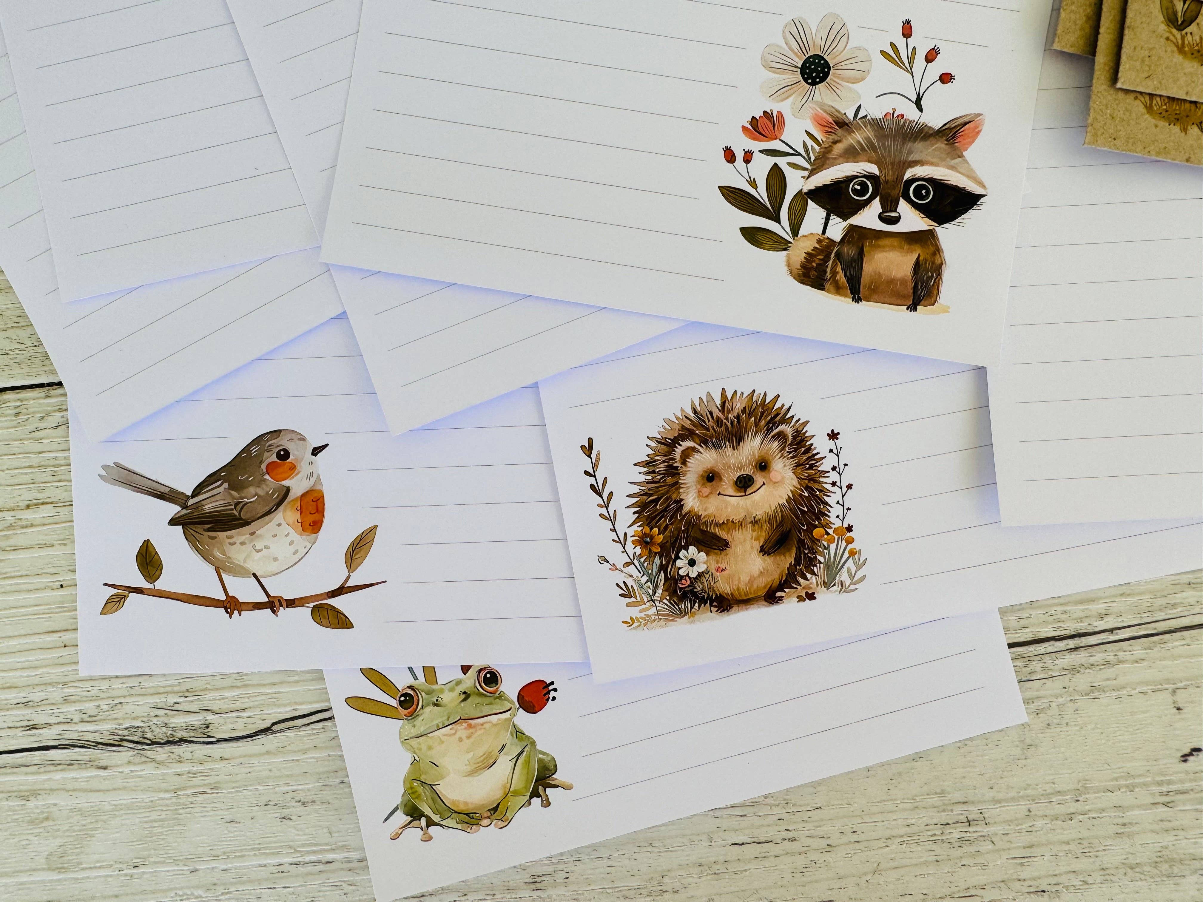 Scattered Seed Co - Wholesale Stationery/Notecard Set - WOODLANDS Wonderland Letter Writing Paper Set for kids3