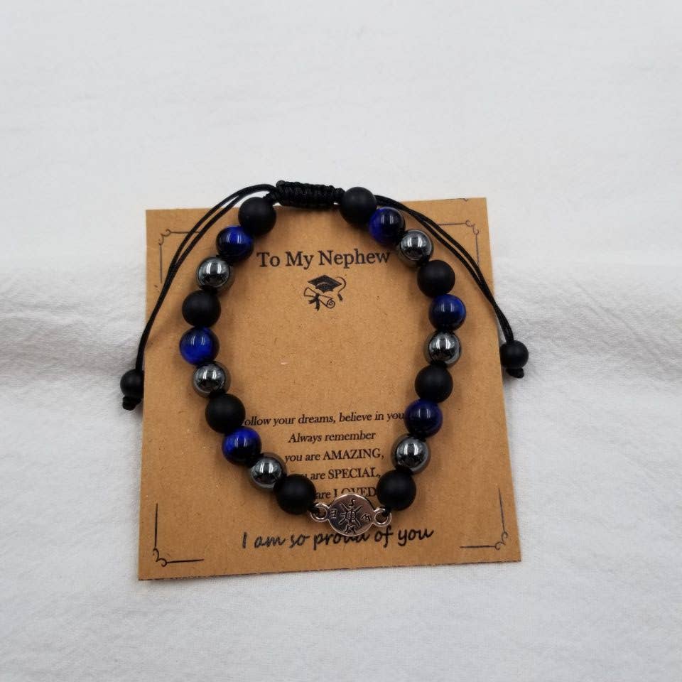 ENA Jewelry - Wholesale Armband met kralen - Voor Mijn Neef Kompas Steen Kralen Armband - Afstuderen0