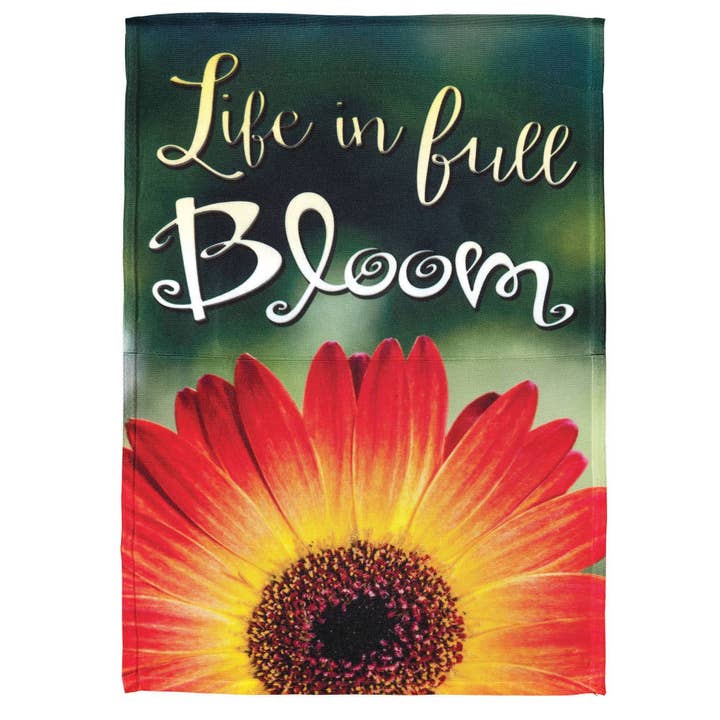 Life in Full Bloom Orange Flower 13x18 for wholesale by Cottage Garden