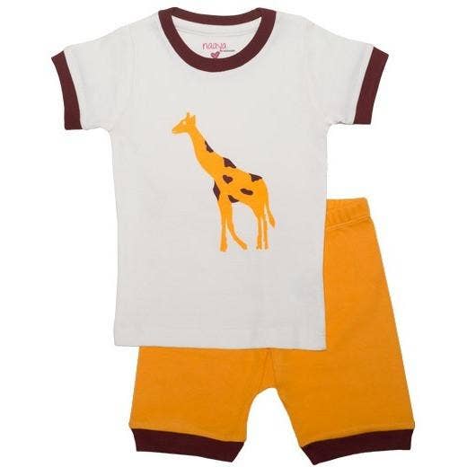 Yellow Giraffe Organic Pajamas for wholesale by Naaya By Moonlight