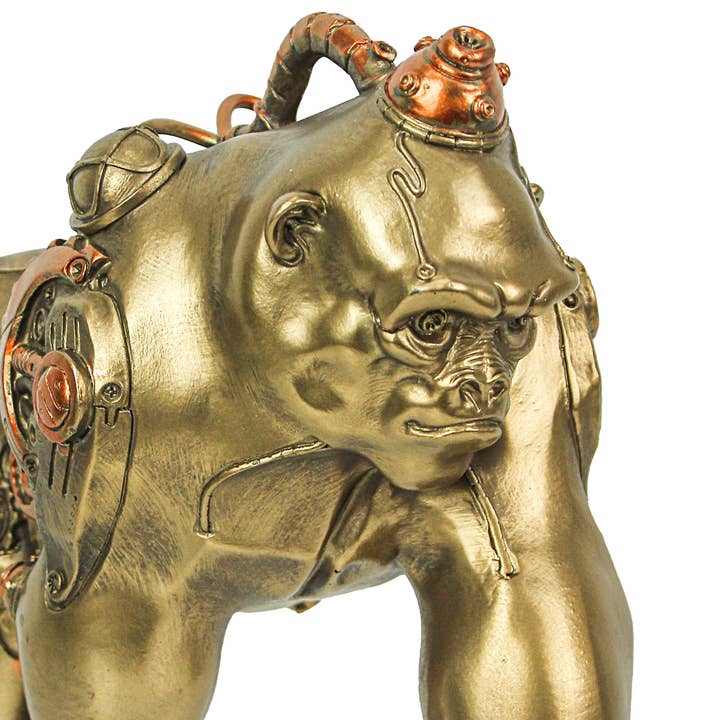 Zeckos - Wholesale Sculpture - Resin Bronze Finish Steampunk Gorilla Sculpture Statue Art
