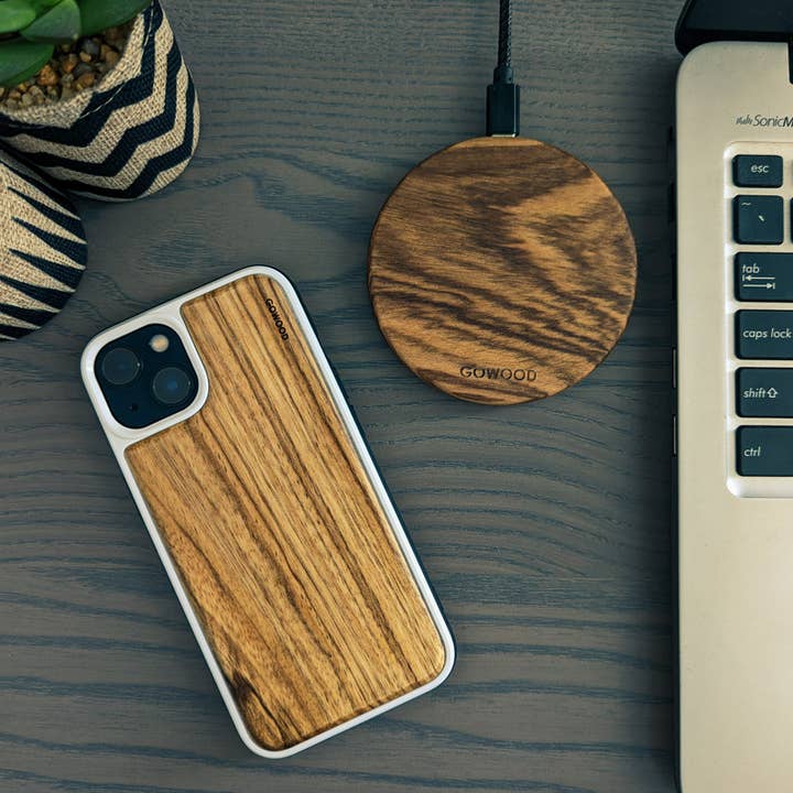 GOWOOD - Wholesale Portable charger - 15W Fast Zebra Wood Wireless Charger8