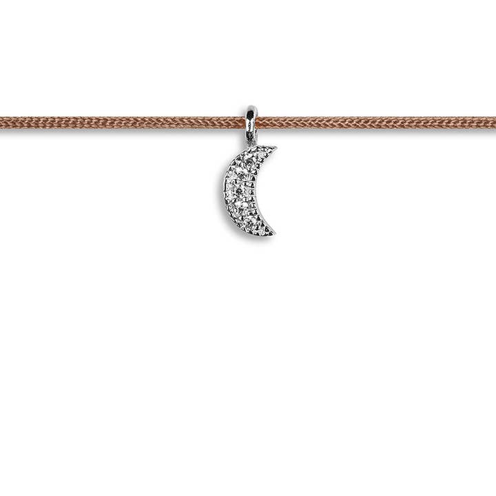 Pungråtta kedja månen zirconia 925 sterling silver för wholesale av POSSUM