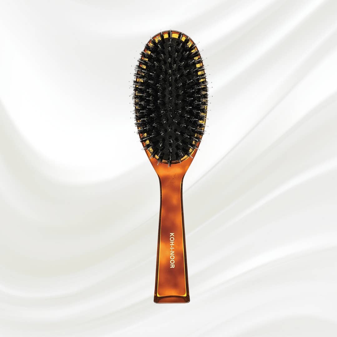 Koh-I-Noor - Vendita all'ingrosso Spazzola/pettine - Spazzola grande ovale Jaspe con setole di cinghiale e punte in nylon2