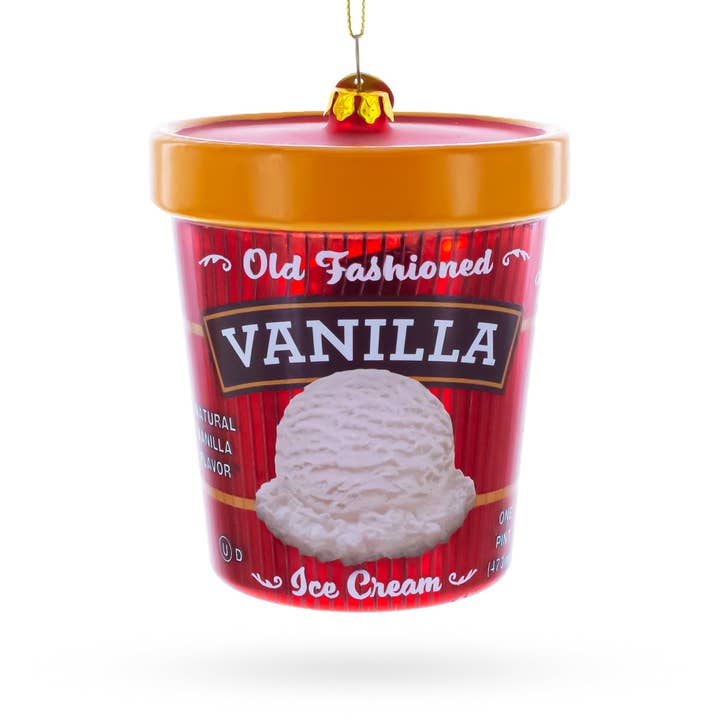 Vanilla Ice Cream Pint Glass Christmas Ornament for wholesale by BestPysanky