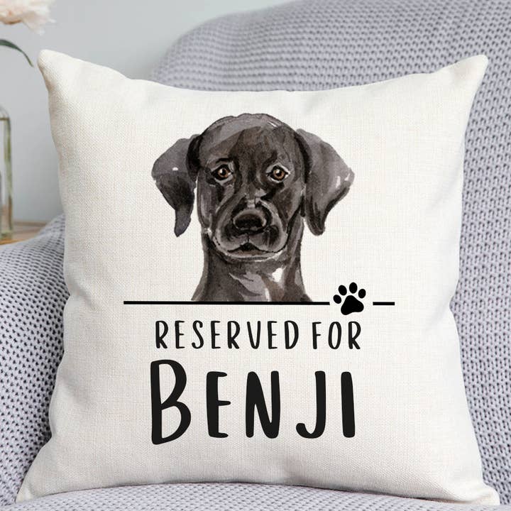 Labrador Reserved For Dog Cushion for wholesale by DoodlecardsBoutique