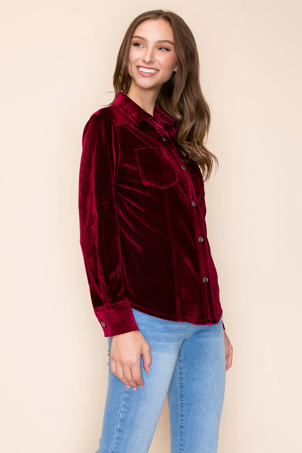 W.A.Y. --Wonderful And Young - Wholesale Shirt - Women's - W.A.Y VELVET SHIRT15
