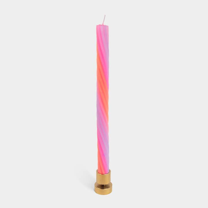 54 Celsius - Wholesale Tapered Candle/Candlestick - Rope Candles - Orange (2 Pack) - 11" Vibrant Taper Candles