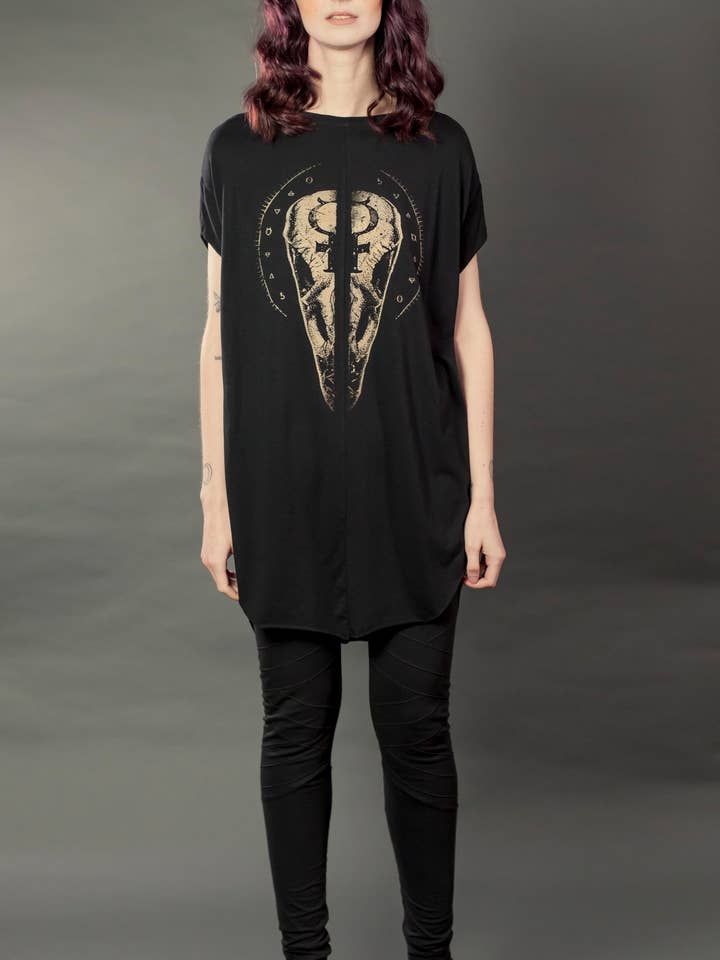 Unisex Graphic Printed Tee Black for wholesale by Stone Crow Designs
