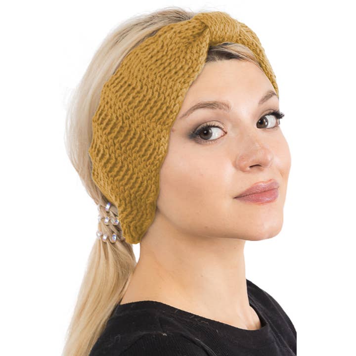 Cap Zone – Großhandel Fashion-Stirnband – Damen – Gewelltes, geripptes Strick-Band mit Chevron-Stockinette-Stich im Zickzack10