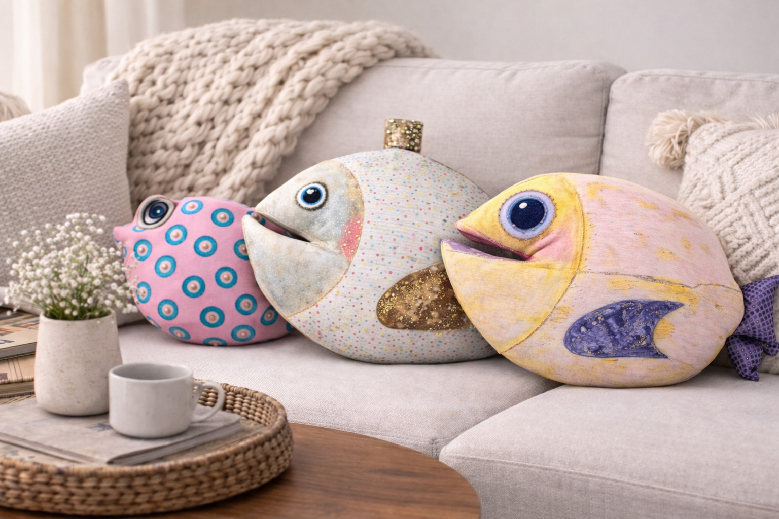 IPNG Design - Wholesale Throw/Decorative Pillow - Plush Fish-Shaped Decorative Pillow_Yellow5
