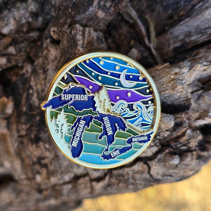 Art Factory LLC - Wholesale Lapel Pin/Button - Great Lakes spinning enamel pin6
