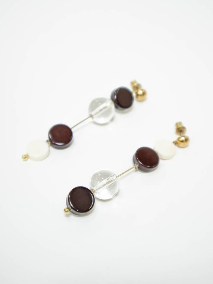 Alexandra Dangle Earrings Monochrome for wholesale by Mata Traders