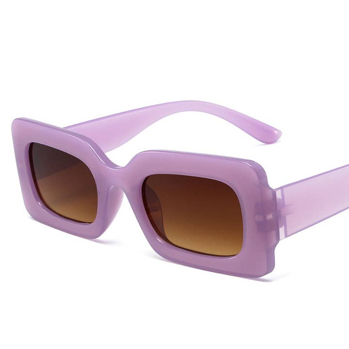 ACCITY - Wholesale Sunglasses - Women's - Trendy Small Square Jelly Sunglasses, Retro Style_CWASG00744