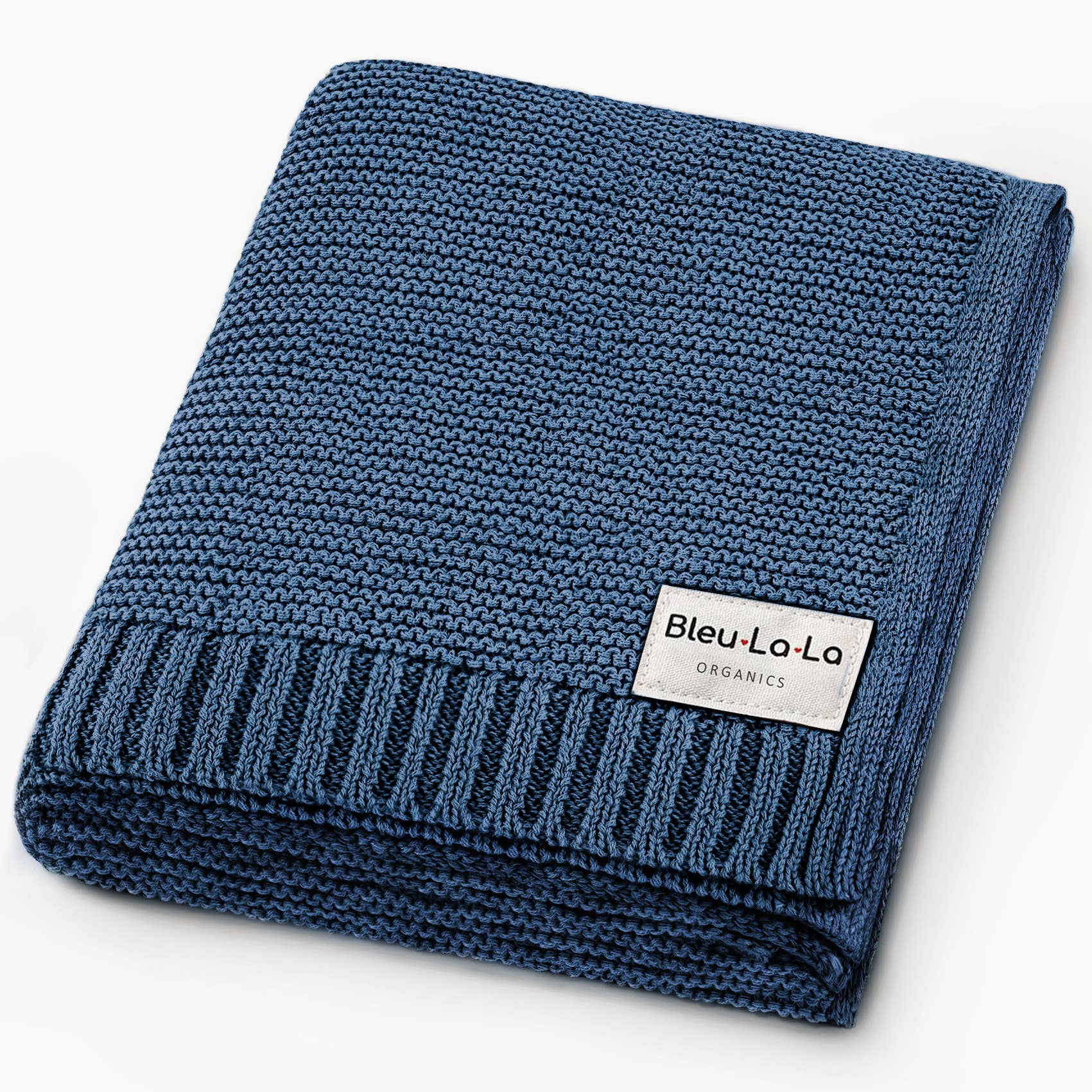 Bleu La La - Wholesale Receiving Blanket - Baby - Heritage Knit 100% Organic Cotton Swaddle Baby Blanket32