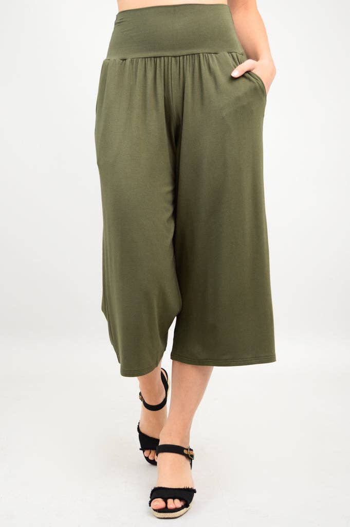 Blue Sky Clothing Co LLC - Wholesale Pants - Women's - Gaylene Capri, Khaki, Bamboo2
