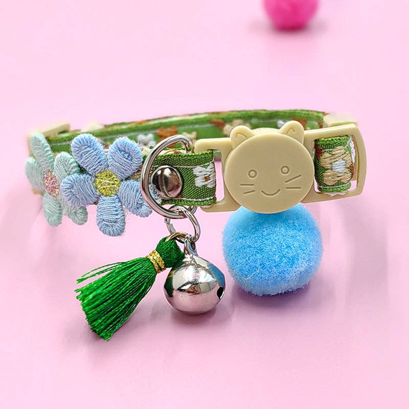 Cheerhunting - Wholesale Pet Collar - Cat - Mokka - Adjustable Cat Collar Flower Design2