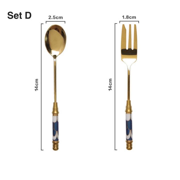 Homerely (We Cover All Import Duties) - Wholesale Assorted Cutlery Set - Vintage Gold Spoons Fork Set3
