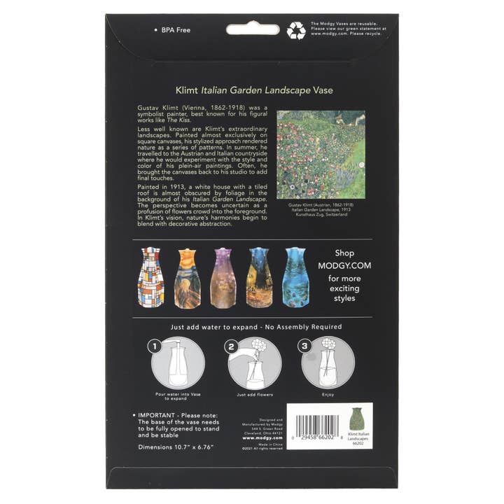 Modgy - Wholesale Vase - Modgy Expandable Vase - Klimt Italian Landscapes5