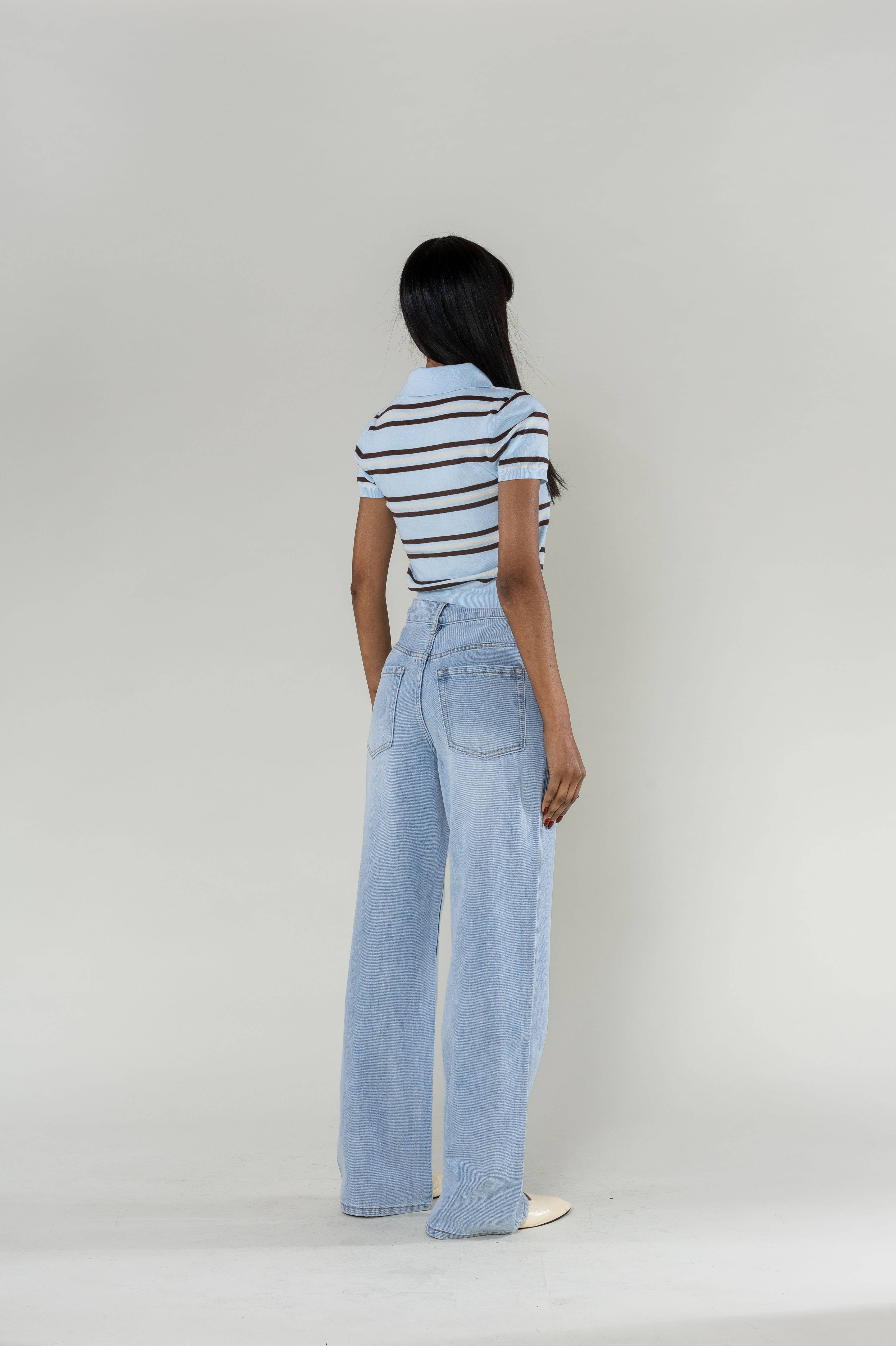 Nina Carter - Venta al por mayor Vaqueros - Mujer - Jean Lyocell Nina Carter de talle alto, corte recto ancho3