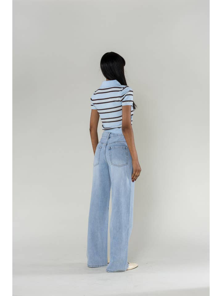 Nina Carter - Venta al por mayor Vaqueros - Mujer - Jean Lyocell Nina Carter de talle alto, corte recto ancho3