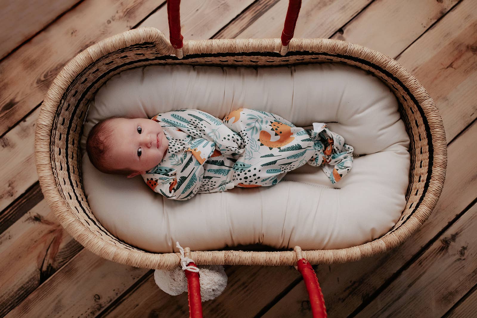 Three Little Tots - Wholesale Babygown - Baby - Dinosaur Animal Print Zoo Knotted Gown23