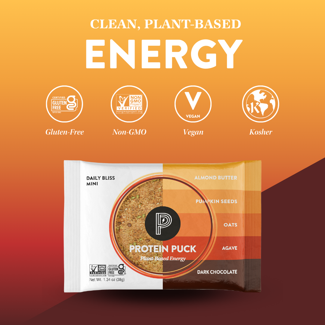 Protein Puck - Wholesale Snack Bar - Daily Bliss Mini (Almond, Dark Chocolate) (12 - 1.34oz Bars)4