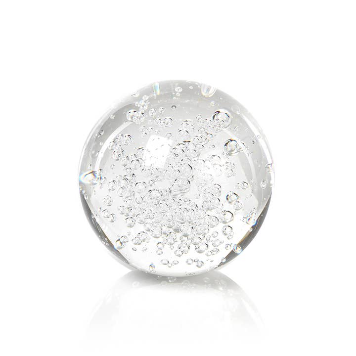 Zodax - Wholesale Decorative Tabletop Object - Crystal Fill Ball with Bubbles